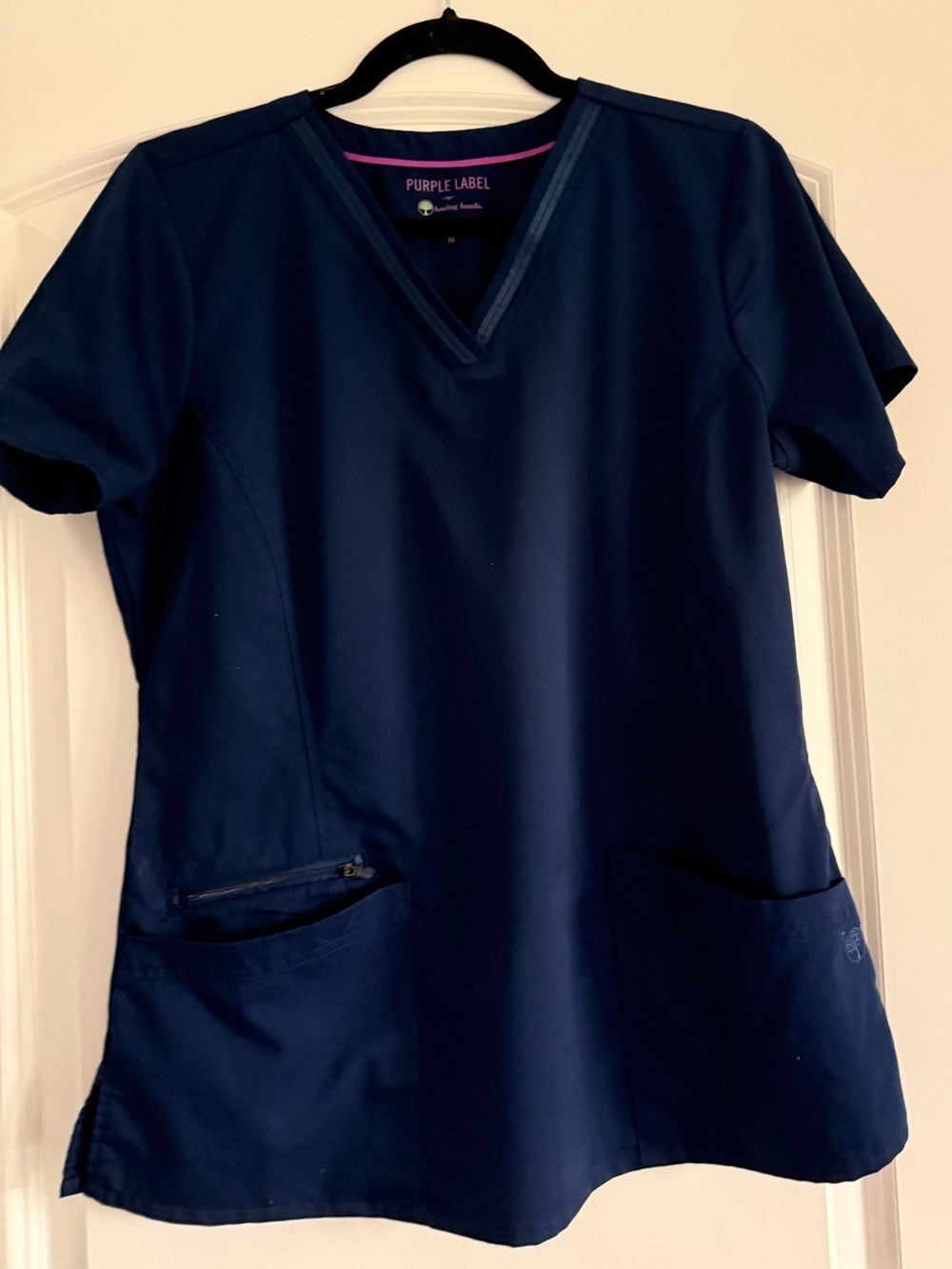 Purple Label Classic Navy V-Neck Medical Scrub Top